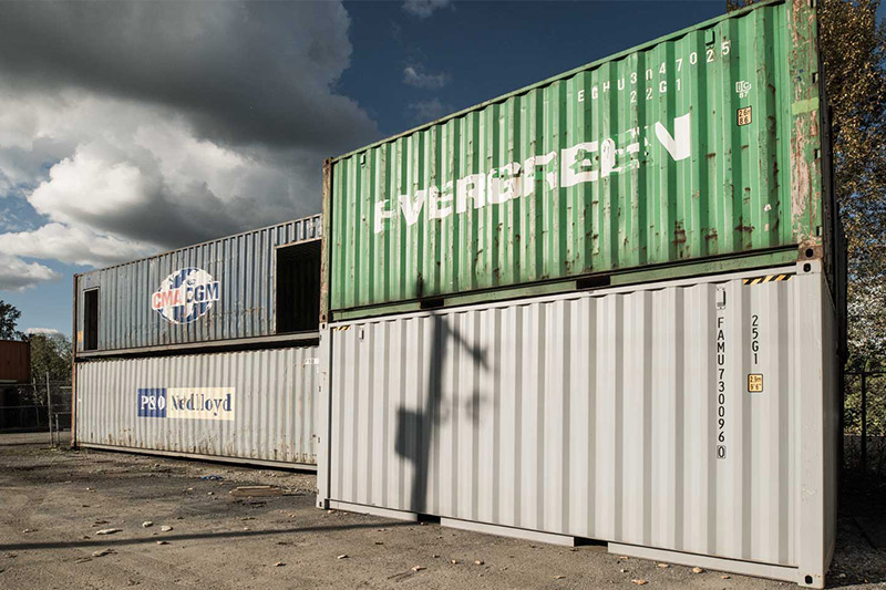 New and used shipping containers used for custom modifications